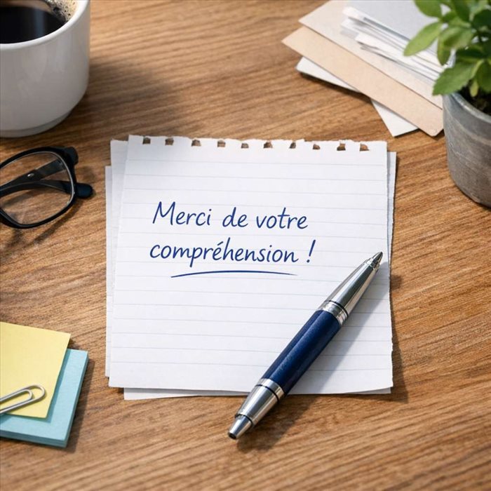 Merci de votre compréhension : sens, usages et alternatives