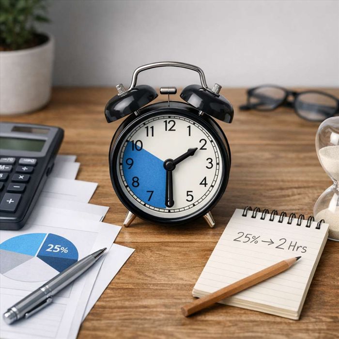 Transformer un pourcentage en heures : méthode simple et rapide