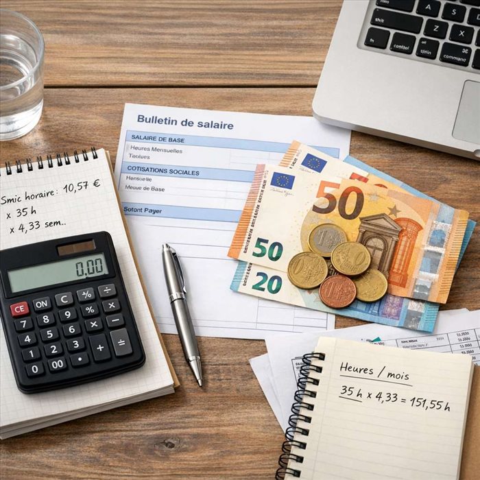 Calculer un salaire mensuel à partir du Smic horaire