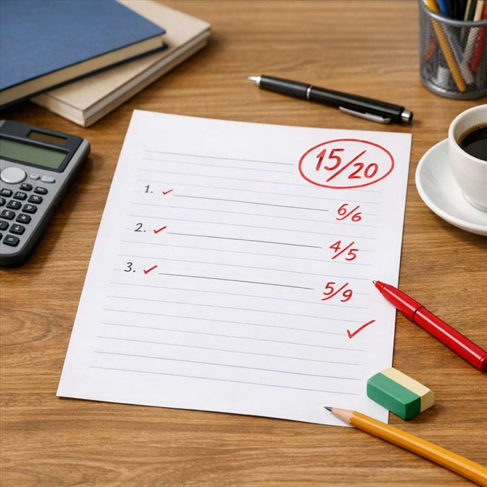 Comment mettre une note sur 15 sur 20 : méthode simple et rapide