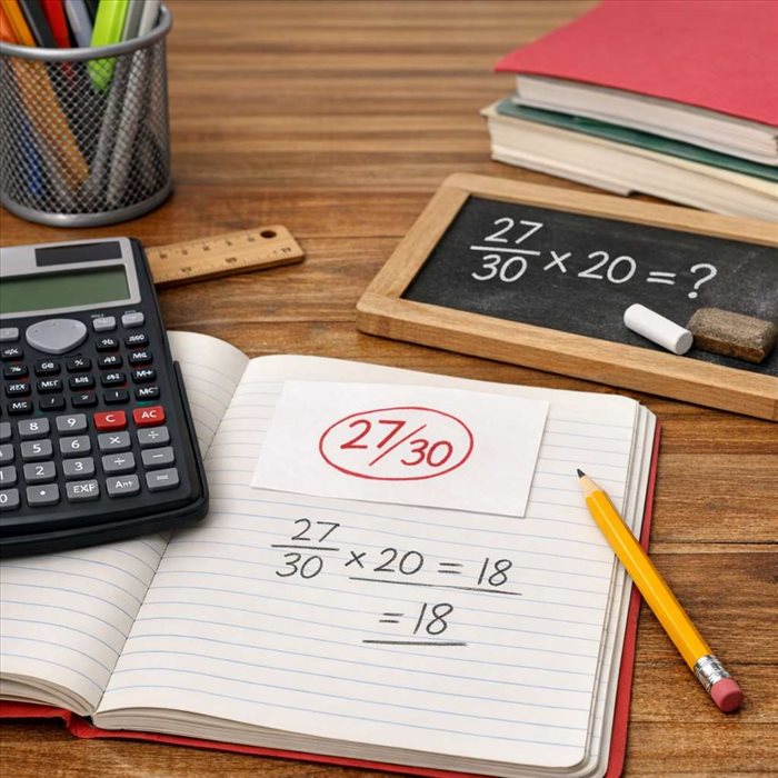 Comment mettre une note sur 30 sur 20 : calcul simple et rapide