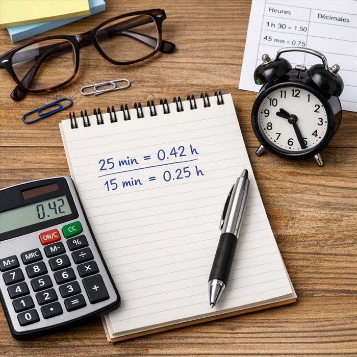 Calculer les centièmes d’heure facilement : méthode simple